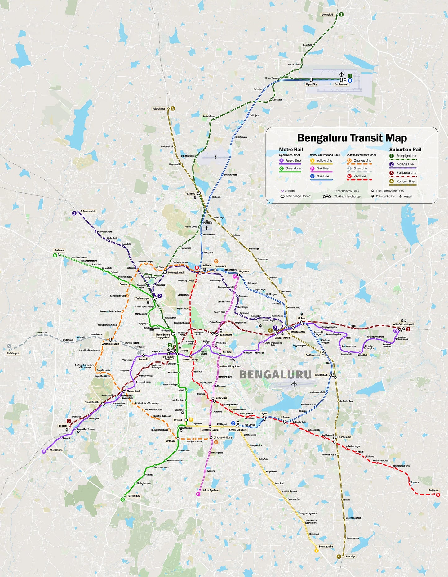 COMBO Delhi, Mumbai & Bangalore Transit Maps DIGITAL