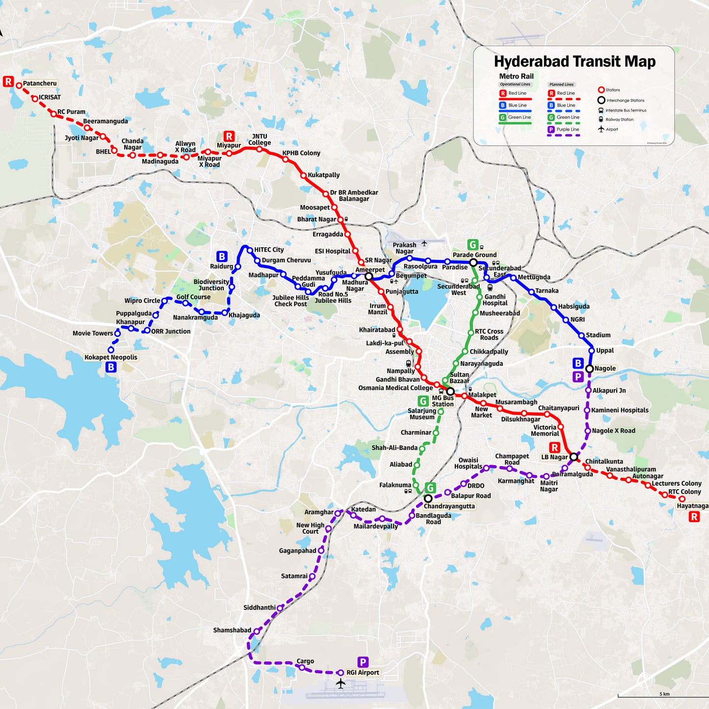 Hyderabad Transit Map DIGITAL