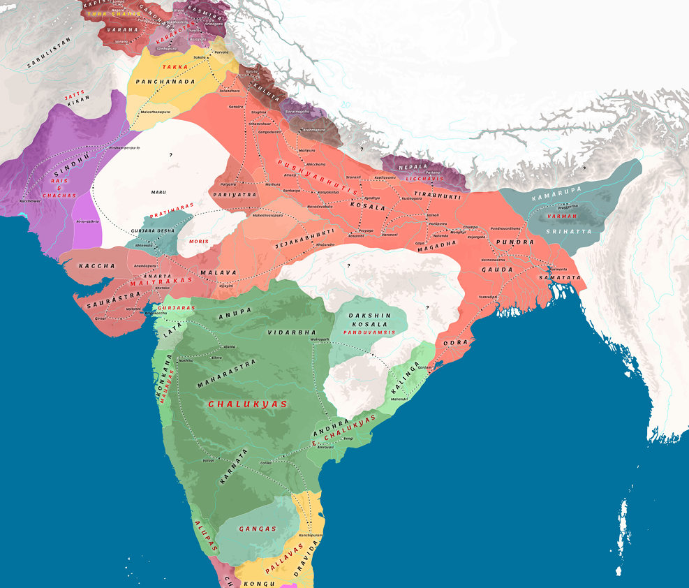 Route of Xuanzang in India - 7th Century CE