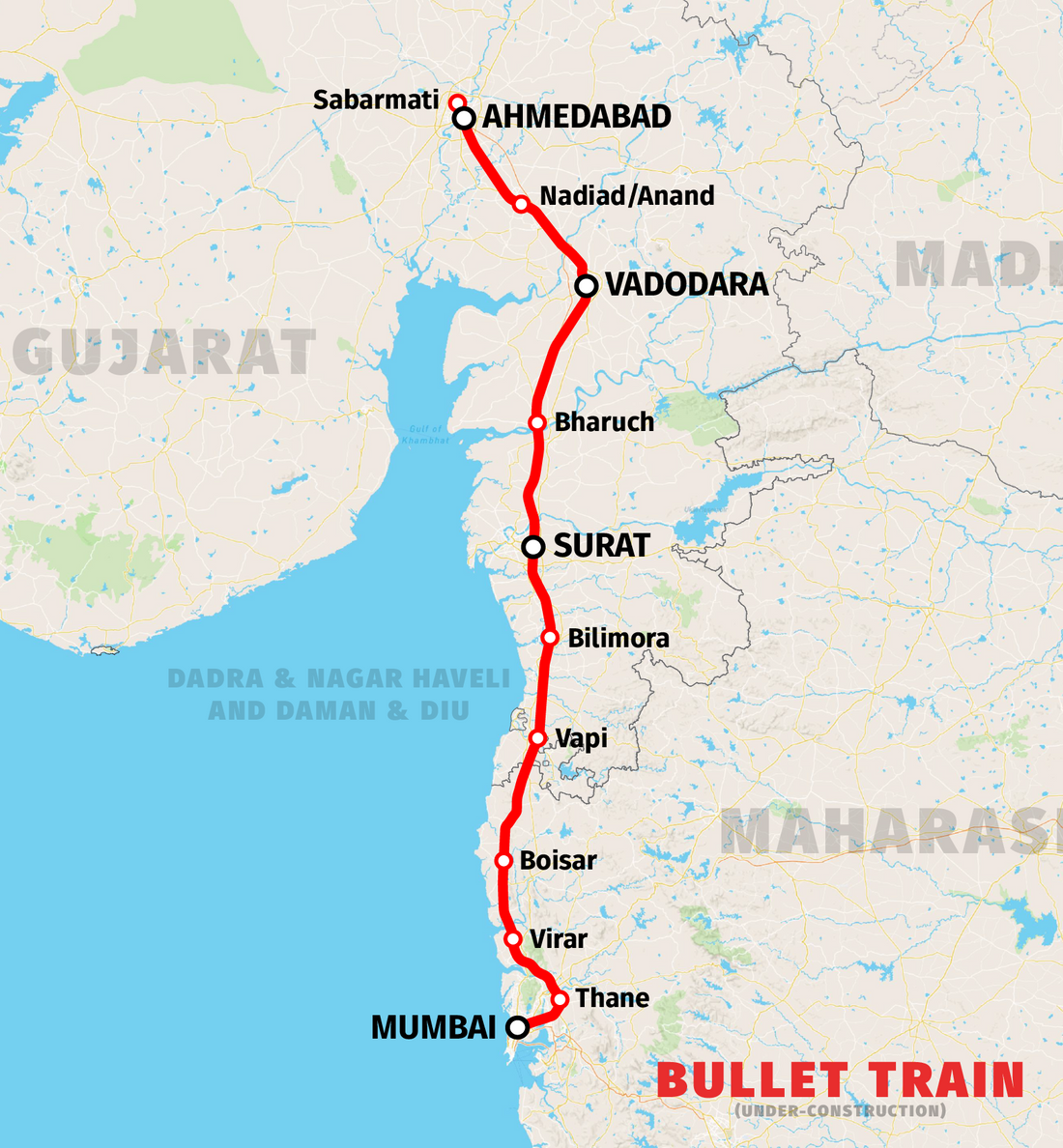 Bullet Train Map Digital – Narang Studios