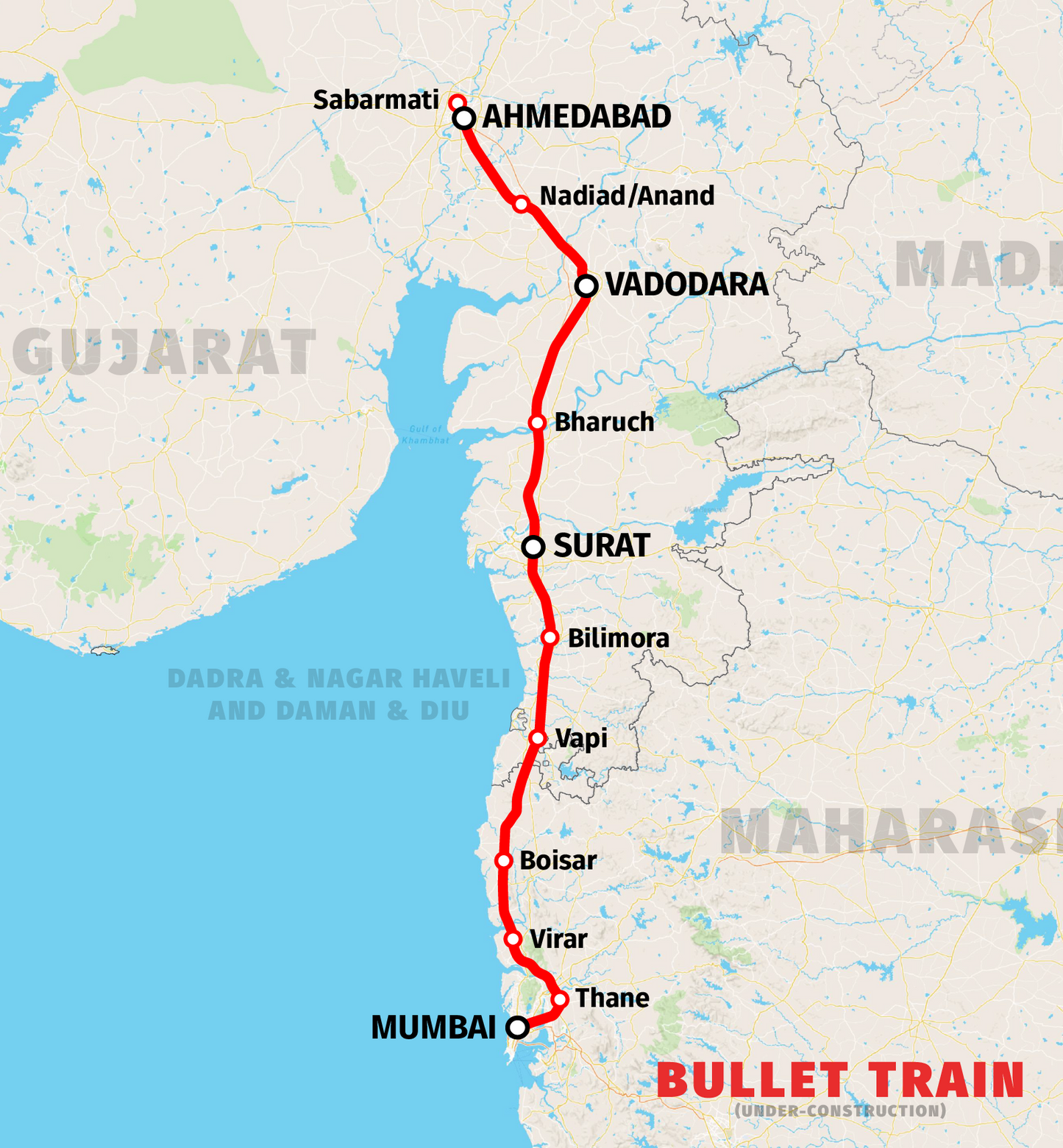 Bullet Train Map DIGITAL