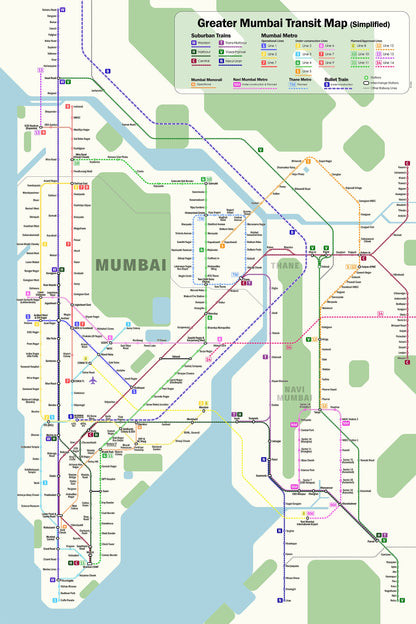 COMBO Mumbai & Bangalore Transit Maps DIGITAL