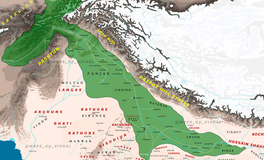 Mughal Invasion of India - Route of Babur