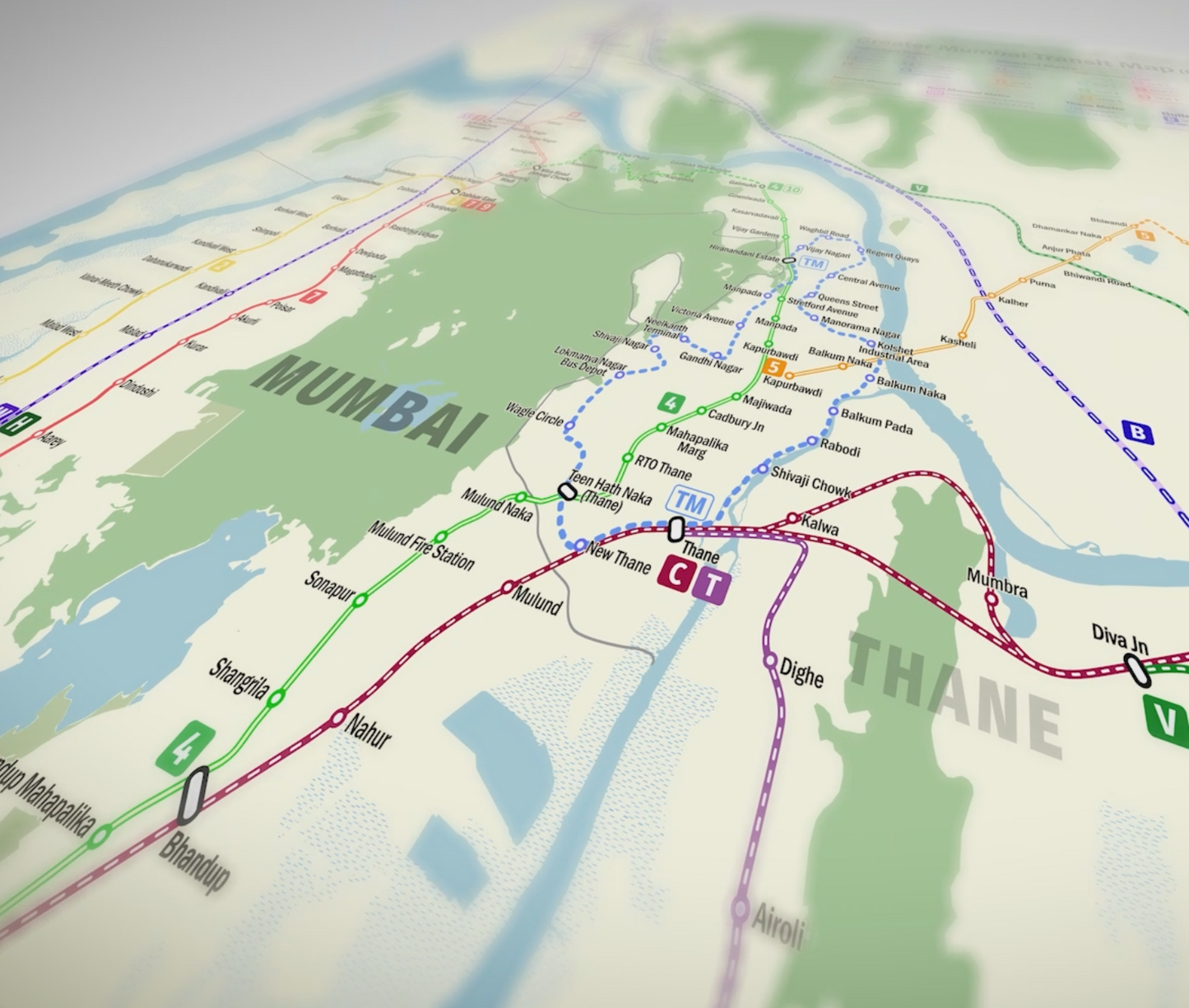 Geographical Mumbai Transit Map PRINTED